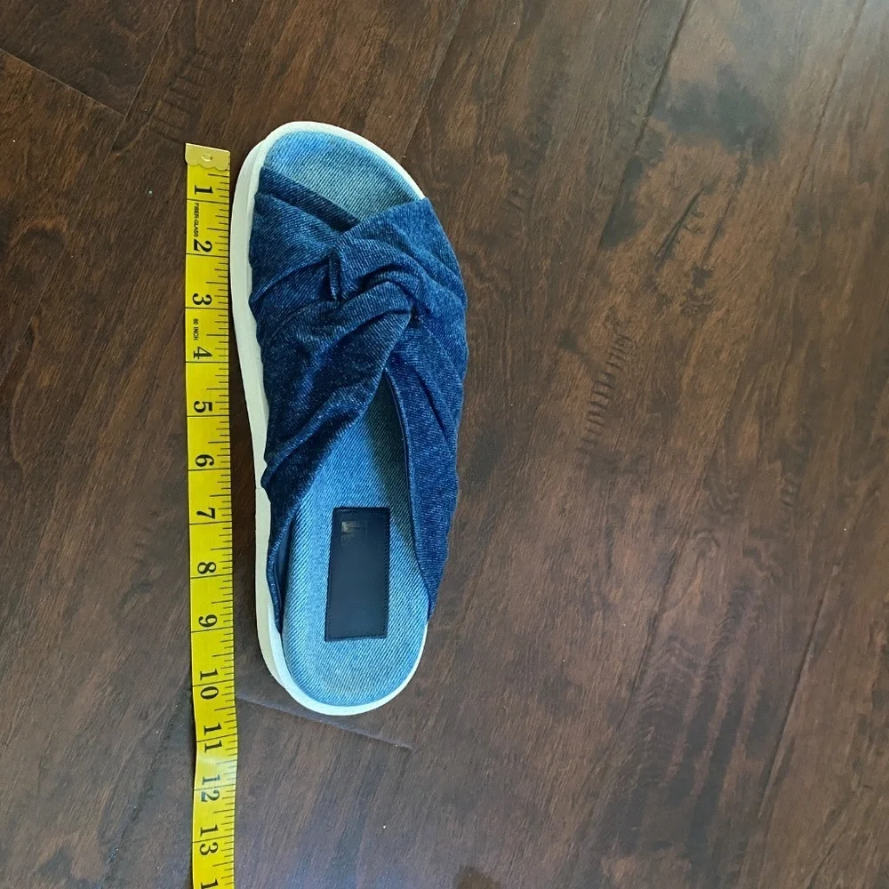 MSGM Blue Cloth Slide Sandals European Model Size 9 (EU 39)